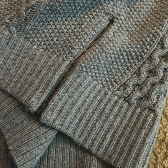 Banana republic blue side zip sweater - Picture 2 of 3